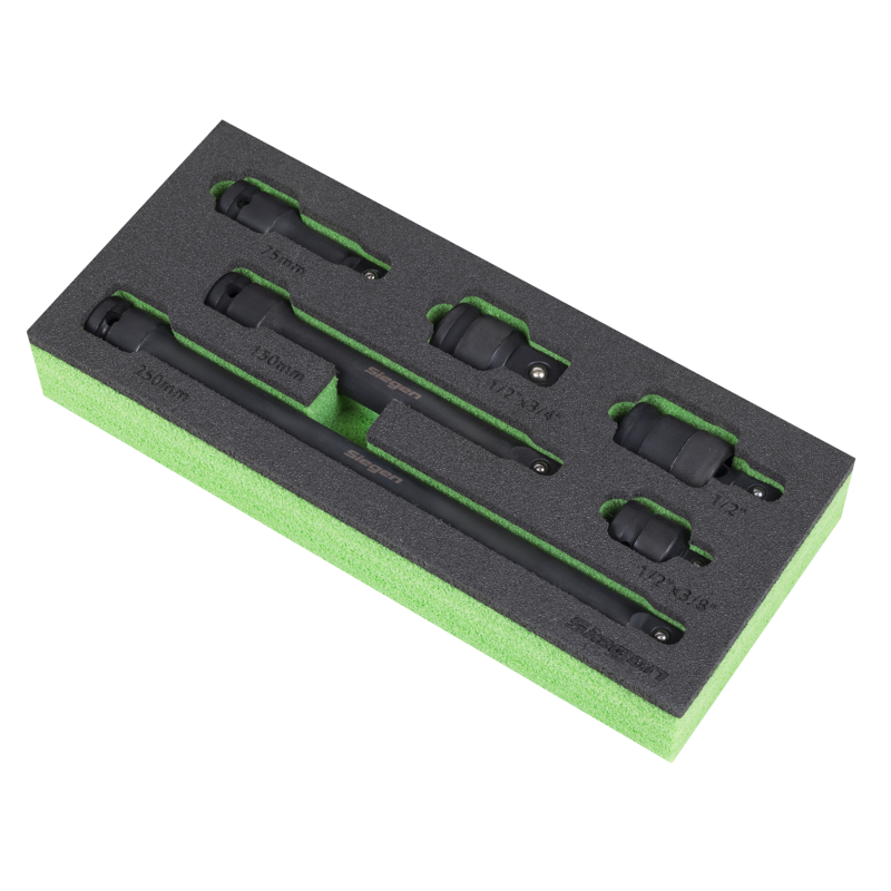 Sealey S01323 Siegen Impact Adaptor  Extension Bar Set 1/2Sq Drive 6pc