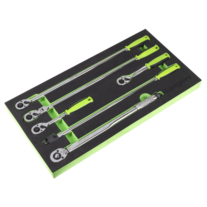 Sealey S01326 Siegen Ratchet Wrench, Breaker Bar  Torque Wrench Set 1/2Sq Drive 6pc