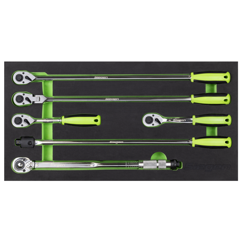 Sealey S01326 Siegen Ratchet Wrench, Breaker Bar  Torque Wrench Set 1/2Sq Drive 6pc