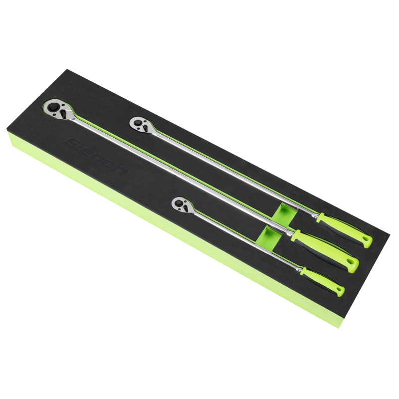 Sealey S01332 Extra-Long Ratchet Wrench Set 3pc