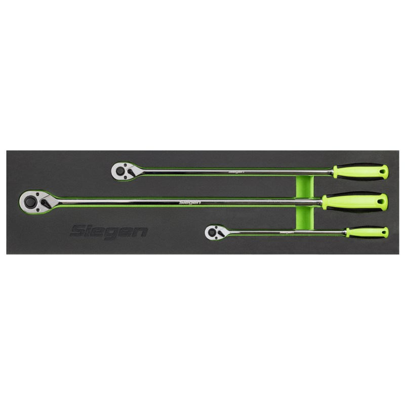Sealey S01332 Extra-Long Ratchet Wrench Set 3pc