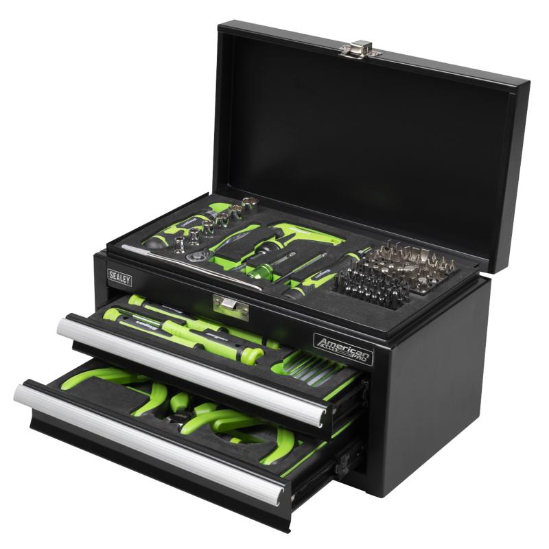 Sealey S01335 Siegen Mini Toolbox 2 Drawer with Tool Kit 111pc