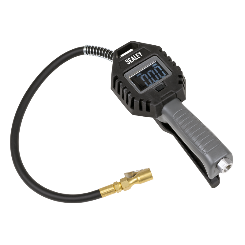 Sealey SA500 Digital Tyre Inflator with Clip on Connector  Rechargeable Digital Display