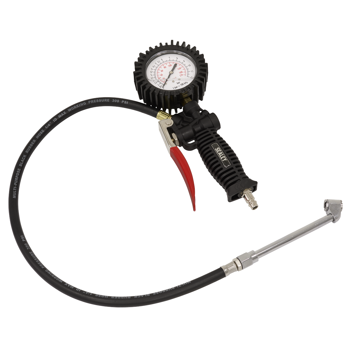 Sealey SA9314 Tyre Inflator with Push-On Conn...
