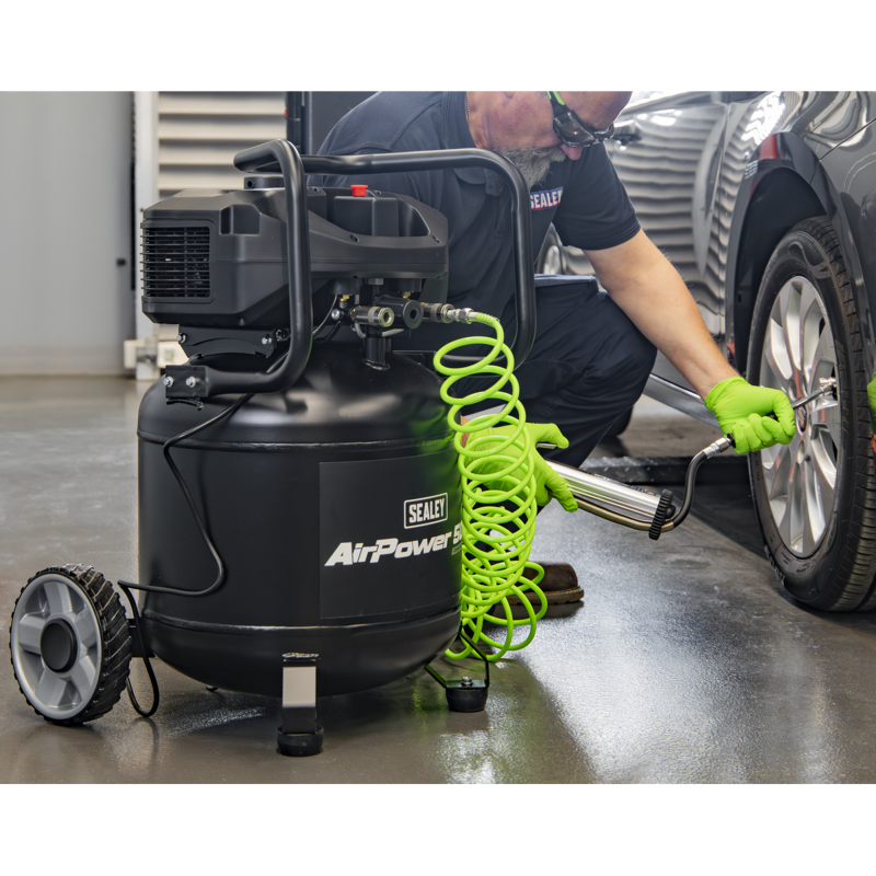Sealey SAC50V 50L Oil Free Belt Drive Vertical Compressor 2hp