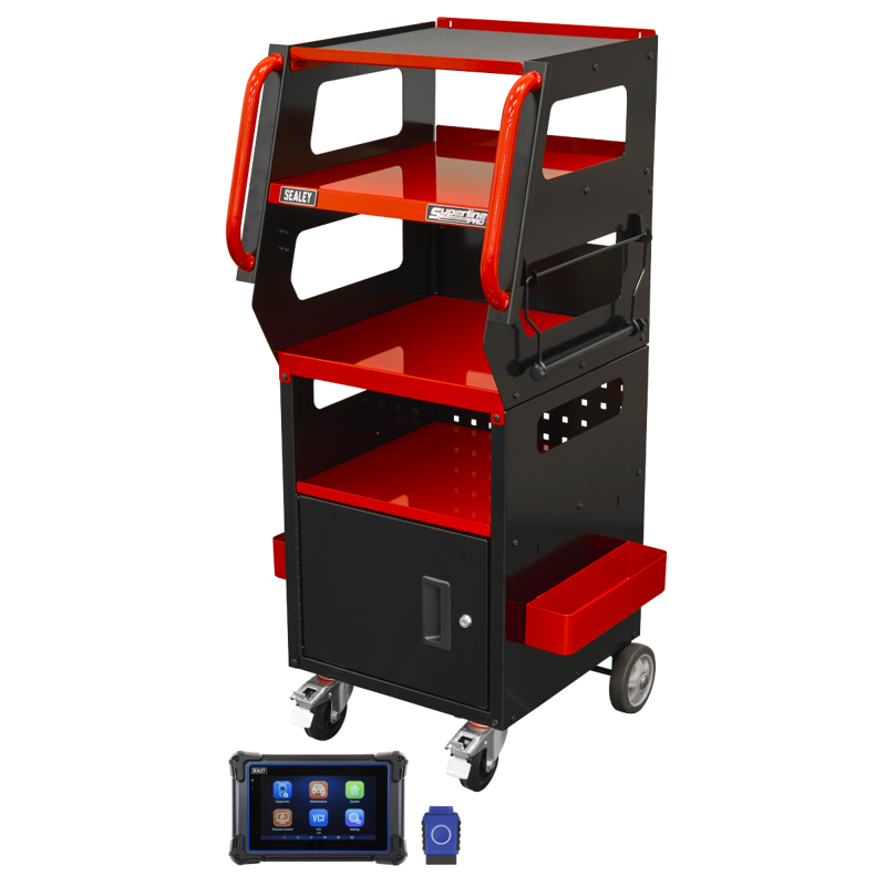 Sealey SDS1R Diagnostic Tablet  Trolley - Red