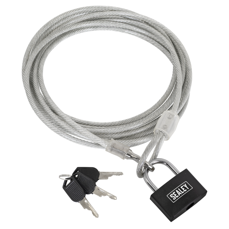 Sealey SHGCL3 Motorcycle Cable Lock 3m