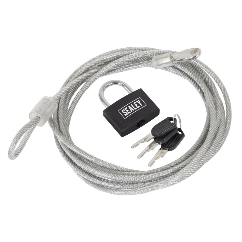 Sealey SHGCL3 Motorcycle Cable Lock 3m