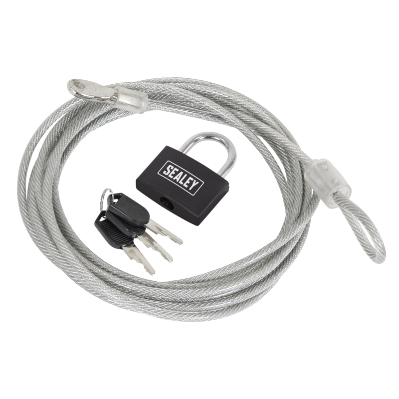 Sealey SHGCL3 Motorcycle Cable Lock 3m