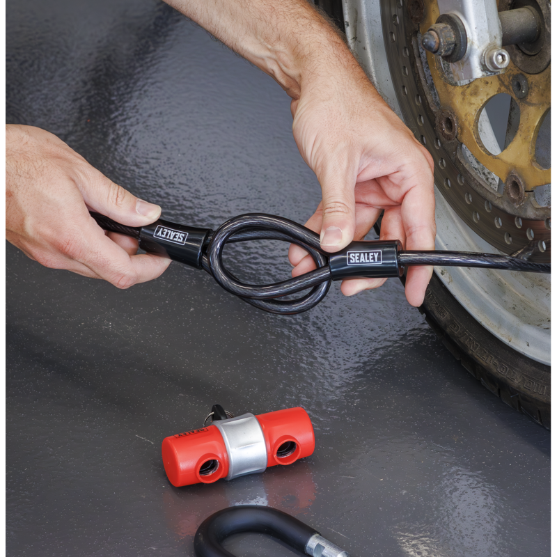 Sealey SHGCL5 Motorcycle Cable Lock 10mm x 5m