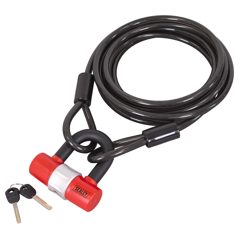 Sealey SHGCL5 Motorcycle Cable Lock 10mm x 5m