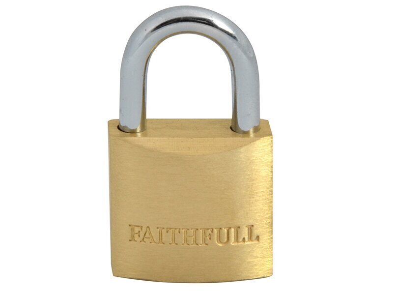 SPECIAL OFFER Faithfull Brass Padlock 25mm 3 Keys