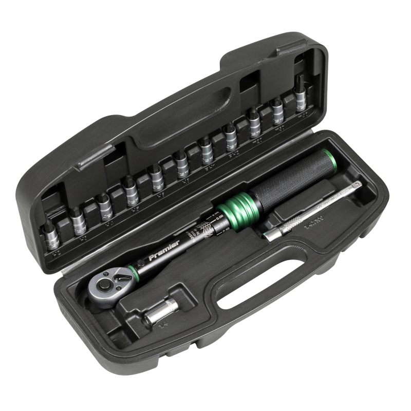 Sealey STW911B Torque Wrench Set 1/4Sq Drive 5-25Nm 14pc