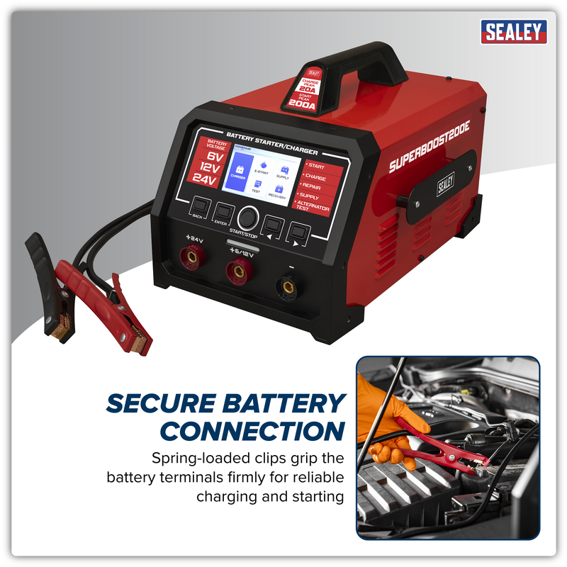 Sealey SUPERBOOST200E // '' 6/12/24V Battery Starter/Charger 200A/230V