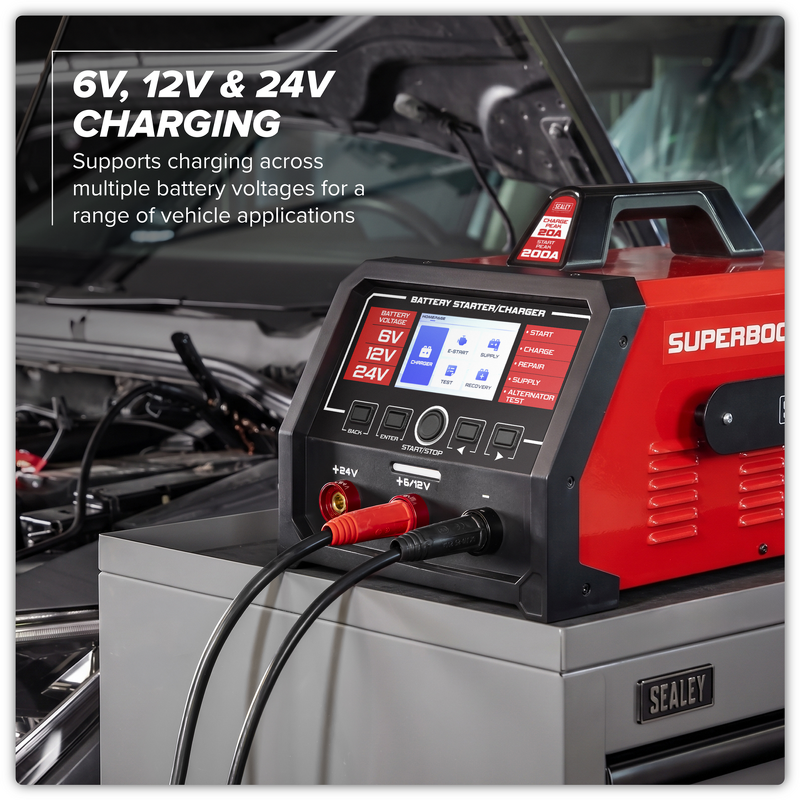Sealey SUPERBOOST200E // '' 6/12/24V Battery Starter/Charger 200A/230V