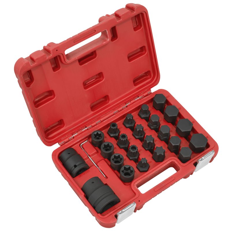 Sealey SX054 Impact Socket Bit Set, 3/4Sq 1Sq Drive 23pc