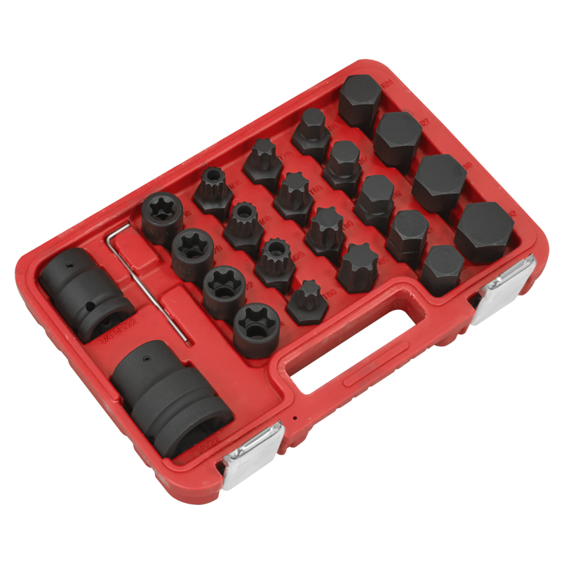 Sealey SX054 Impact Socket Bit Set, 3/4Sq 1Sq Drive 23pc