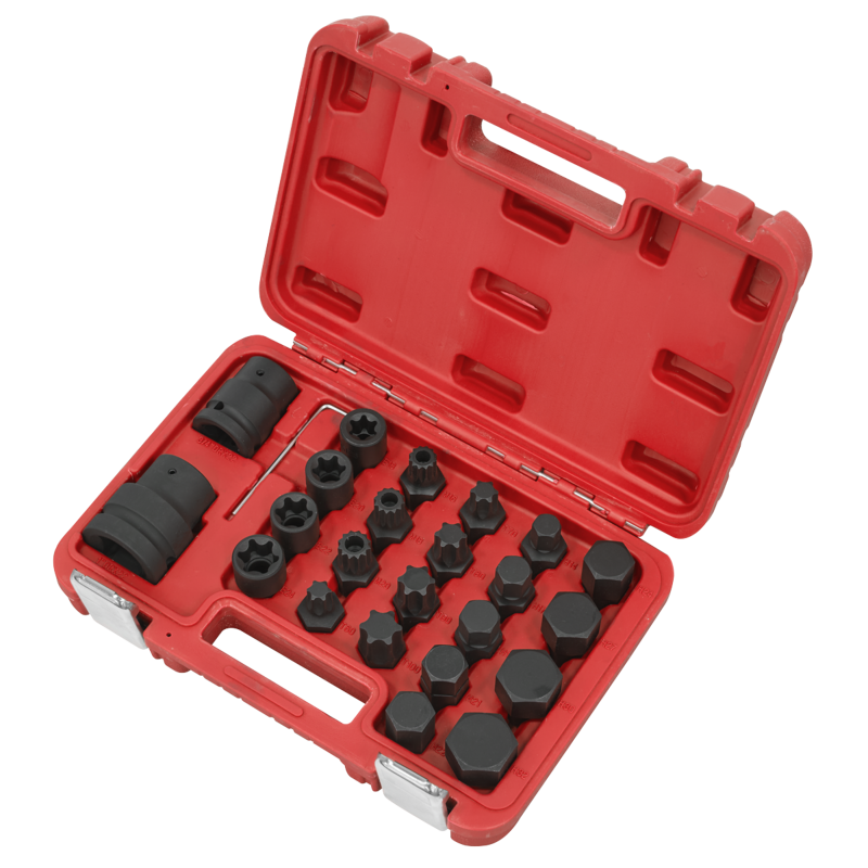 Sealey SX054 Impact Socket Bit Set, 3/4Sq 1Sq Drive 23pc