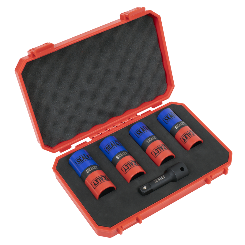 Sealey SX1820S Alloy Wheel Double Ended Impact Socket Set 1/2Sq Drive 5pc