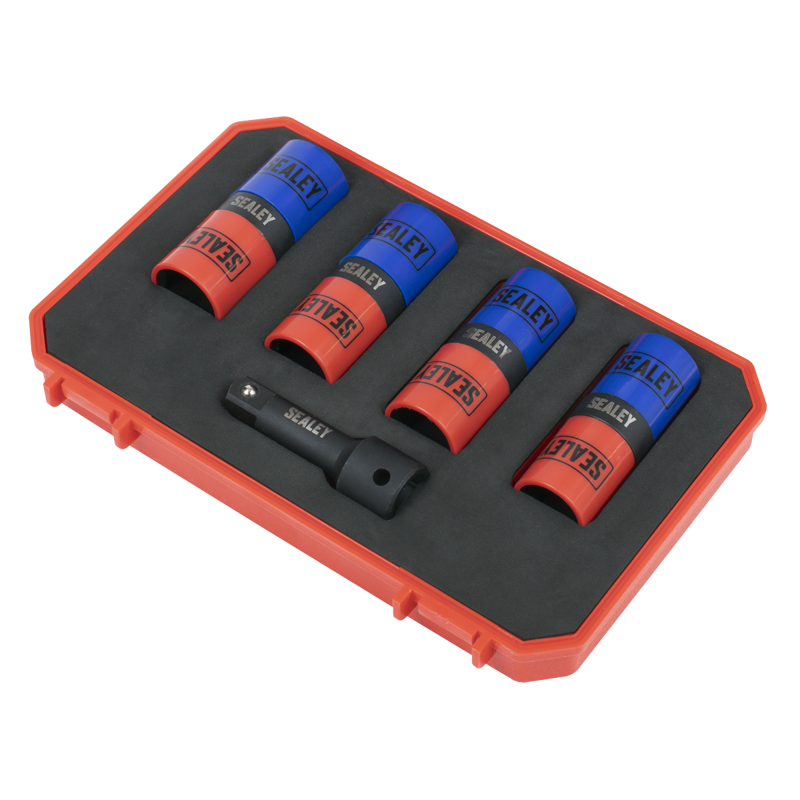 Sealey SX1820S Alloy Wheel Double Ended Impact Socket Set 1/2Sq Drive 5pc