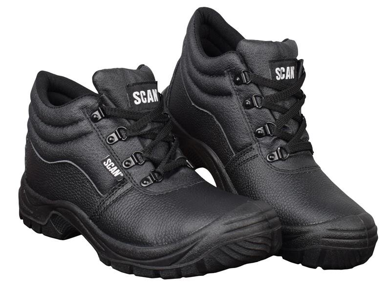 Scan 4 D-Ring Chukka Safety Boots Black UK 8 EUR 42