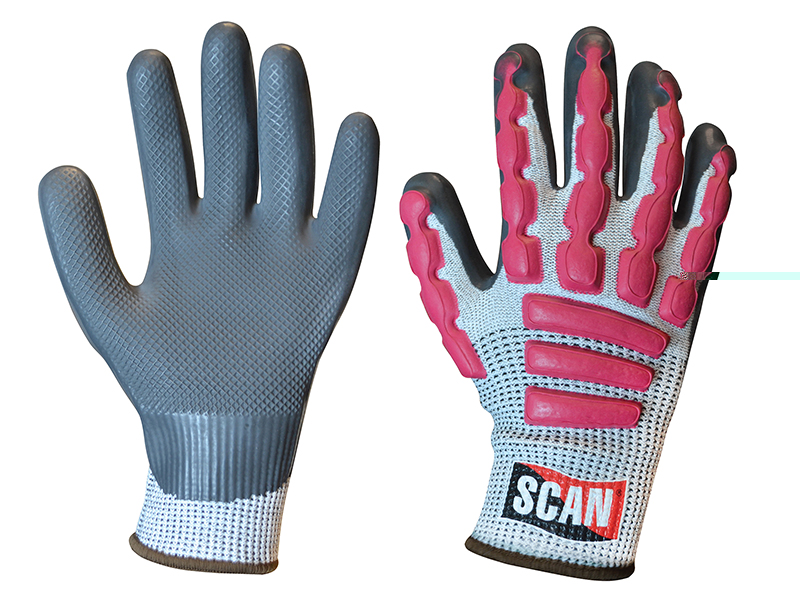 Scan Anti-Impact Latex Cut 5 Gloves - XL (Size 10)