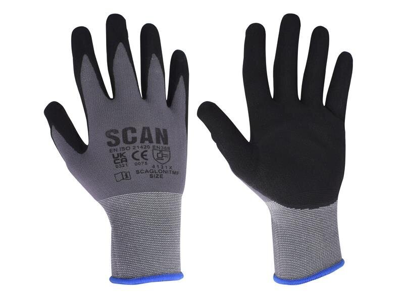 Scan Breathable Microfoam Nitrile Gloves - M (Size 8)
