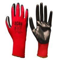 Scan Nitrile Coated Knitted Gloves - M (Size 8)