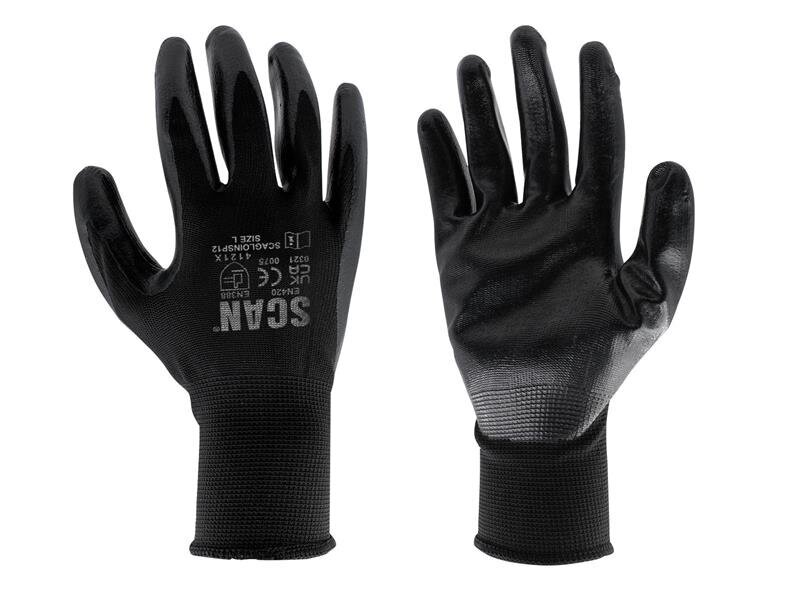 Scan Seamless Inspection Gloves - L (Size 9) (pack 12)