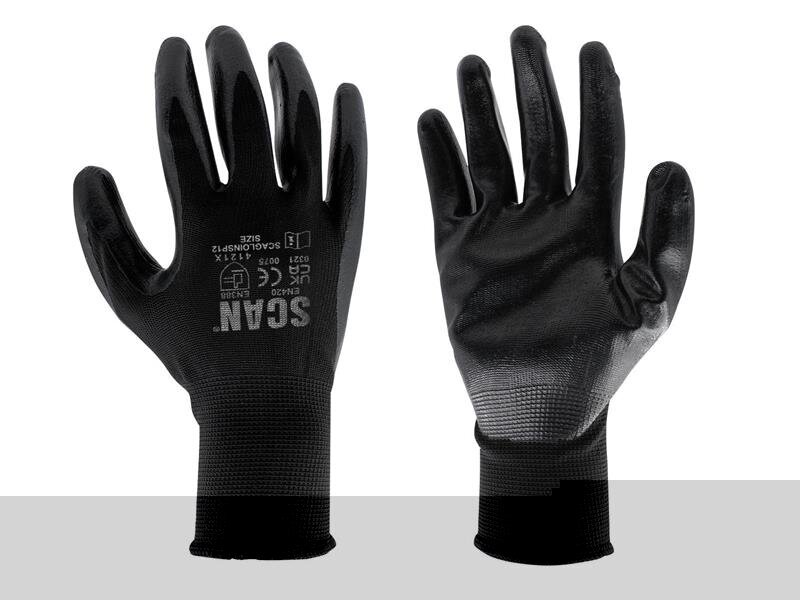 Scan Seamless Inspection Gloves - M (Size 8) (Pack 12)