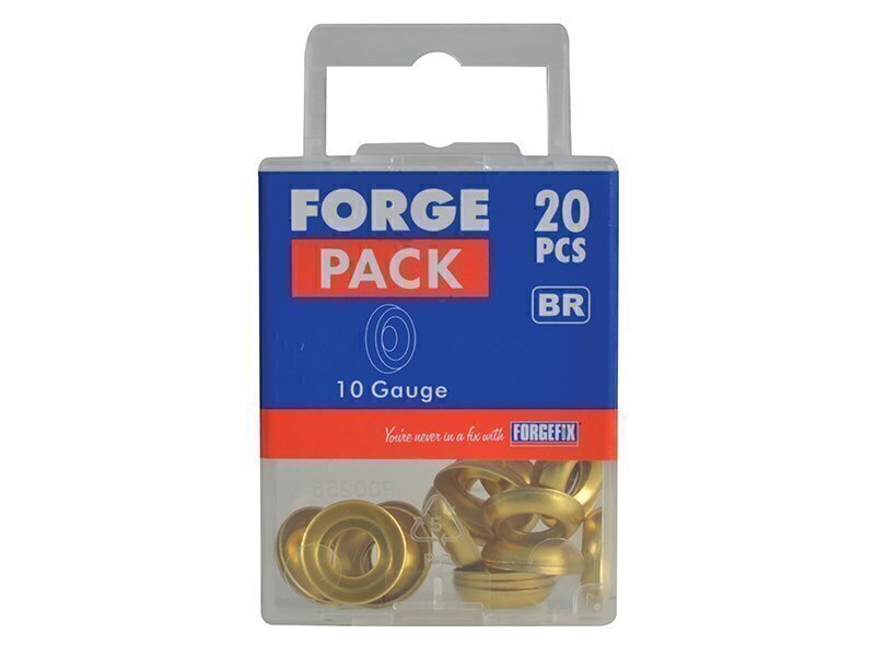 Screw Cup Washers Brass No.10 Forge Pack 20