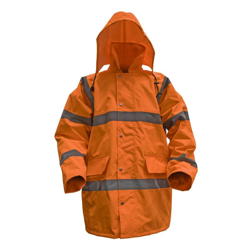 Sealey 806XLO Worksafe Hi-Vis Orange Jacket with Quilted Lining - X-Large