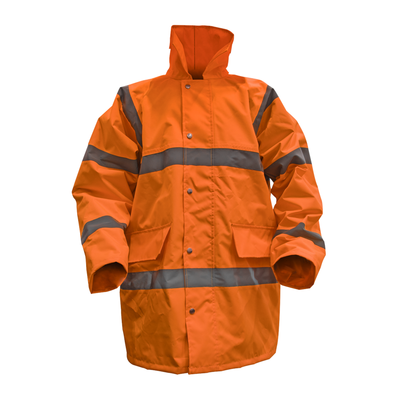 Sealey 806XXLO Worksafe Hi-Vis Orange Jacket with Quilted Lining - XX-Large