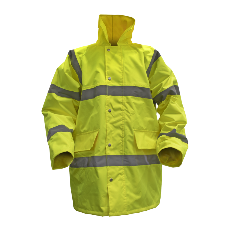 Sealey 806XXL Worksafe Hi-Vis Yellow Jacket with Quilted Lining - XX-Large