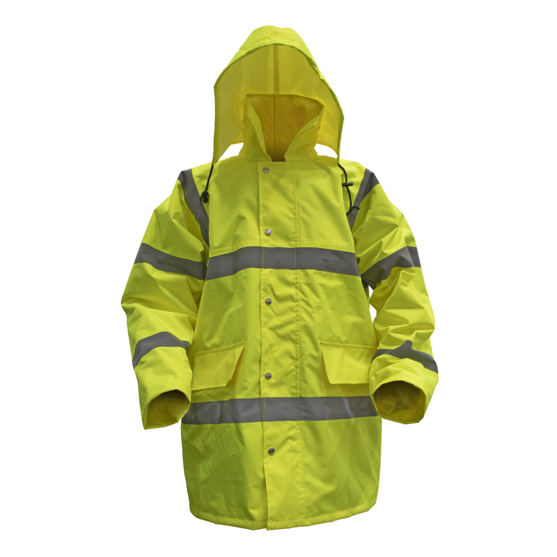 Sealey 806XXL Worksafe Hi-Vis Yellow Jacket with Quilted Lining - XX-Large