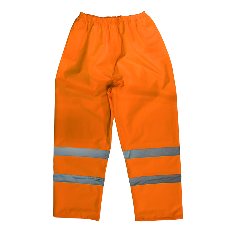 Sealey 807XLO Worksafe Hi-Vis Orange Waterproof Trousers - X-Large