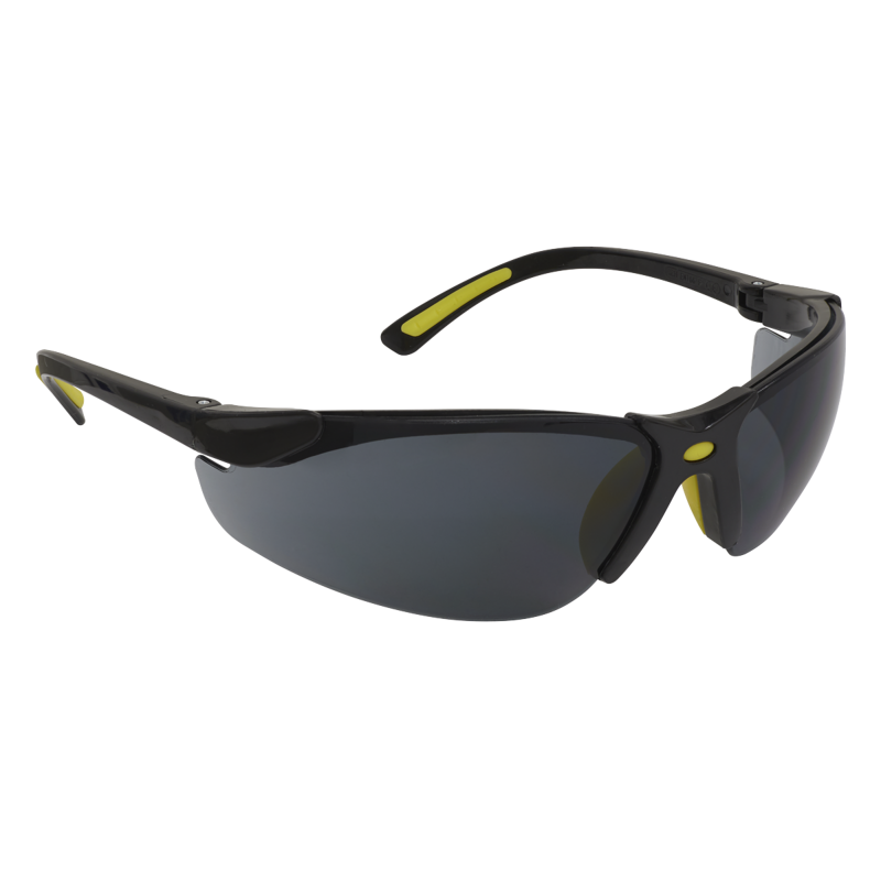 Sealey 9214 Worksafe Zante Style Smoke Lens Safety Glasses with Flexi Arms