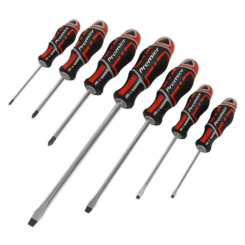 Sealey AK4321 Screwdriver Set 7pc GripMAX - Red