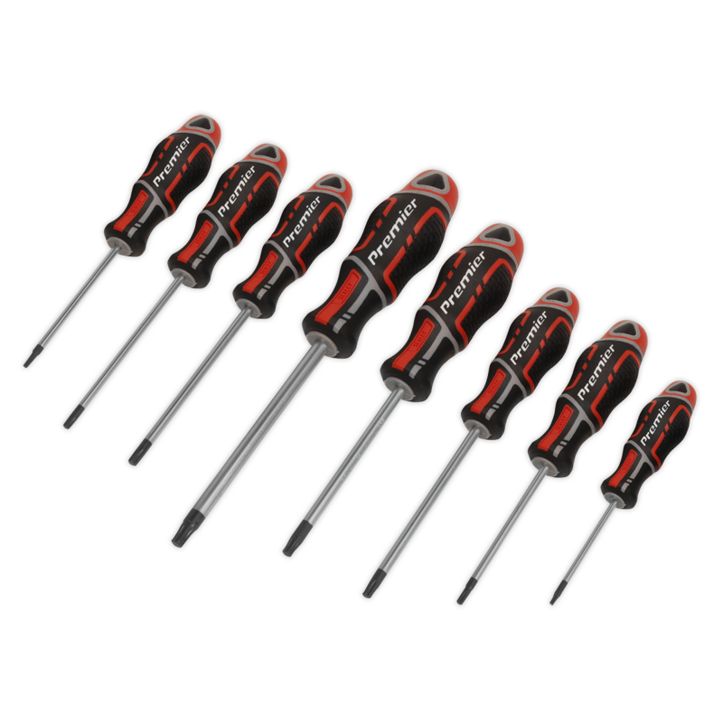 Sealey AK4323 Screwdriver Set 8pc Security TRX-Star GripMAX - Red