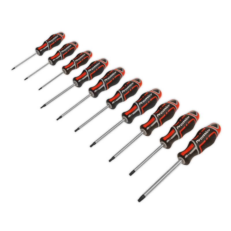 Sealey AK4324 Screwdriver Set 10pc TRX-Star GripMAX - Red