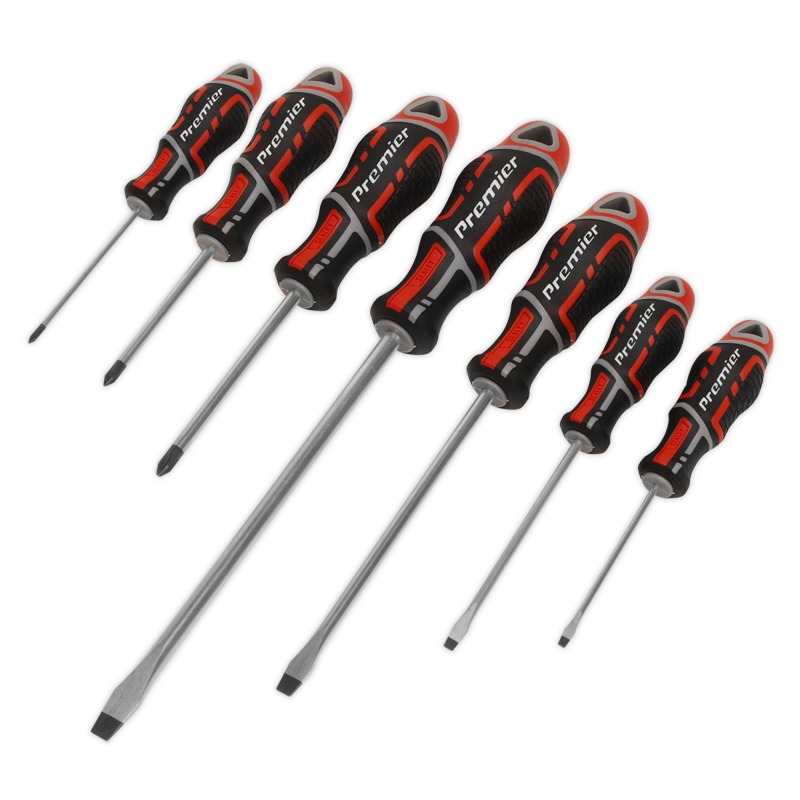 Sealey AK4325 Screwdriver Set 7pc GripMAX - Red