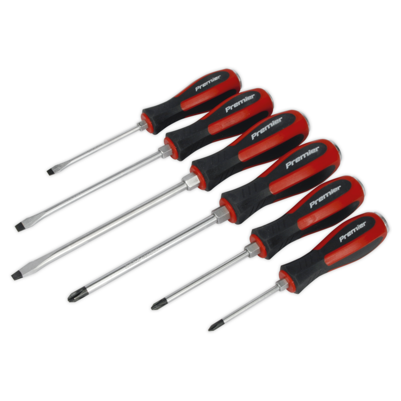 Sealey AK4932 Screwdriver Set 6pc Hammer-Thru