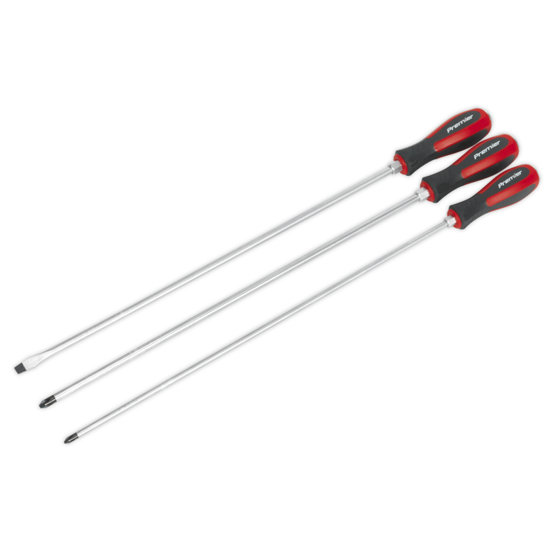 Sealey AK4935 Screwdriver Set 3pc Hammer-Thru 450mm