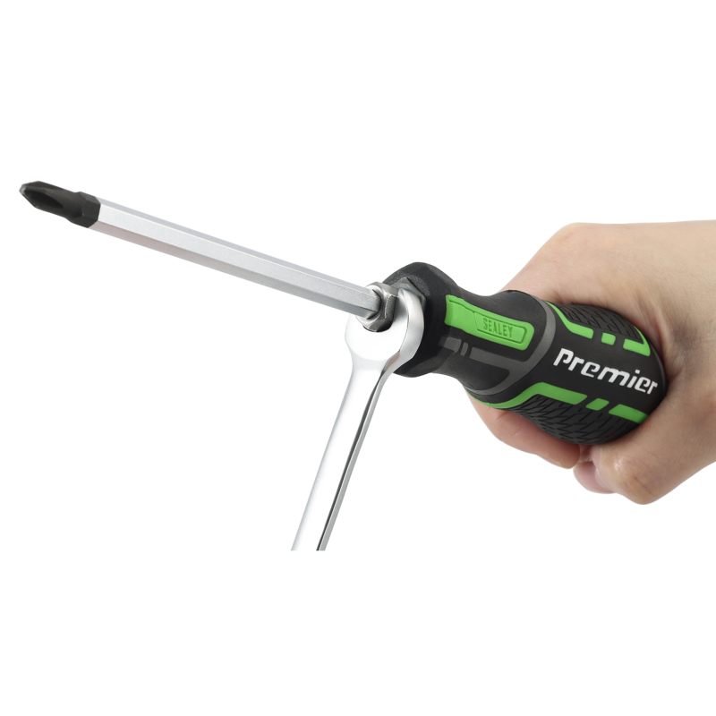 Sealey AK4941HV Hammer-Thru Screwdriver Set Hi-Vis Green 9pc