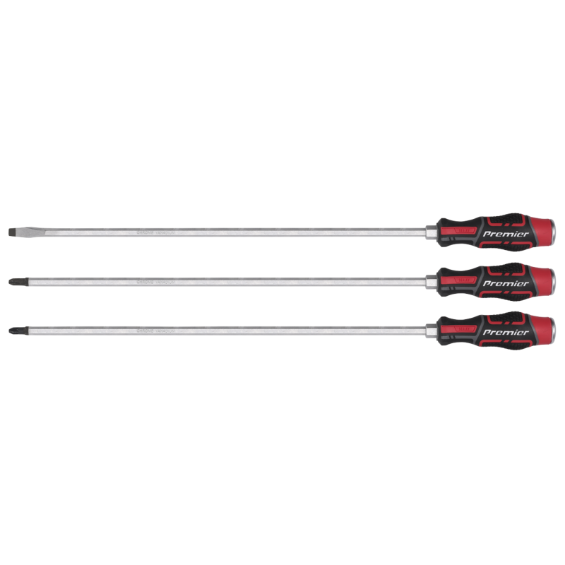 Sealey AK4942 Screwdriver Set 3pc Hammer-Thru 450mm