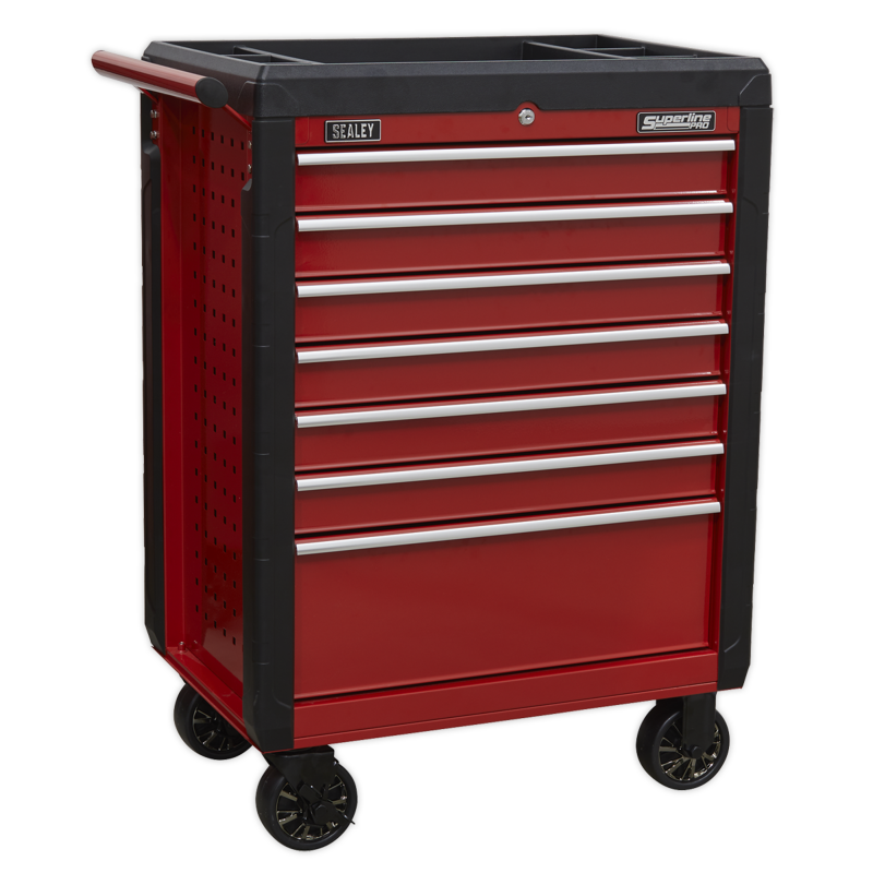 Sealey AP3407 Rollcab 7 Drawer with Ball-Bearing Slides - Red
