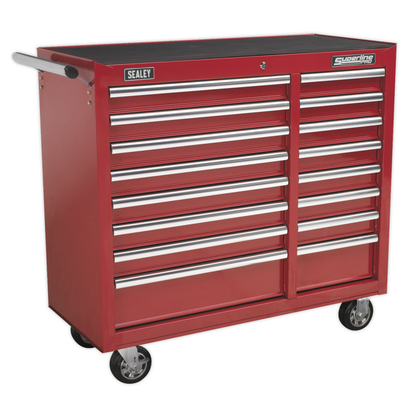 Sealey AP41169 Rollcab 16 Drawer with Ball-Bearing Slides Heavy-Duty - Red
