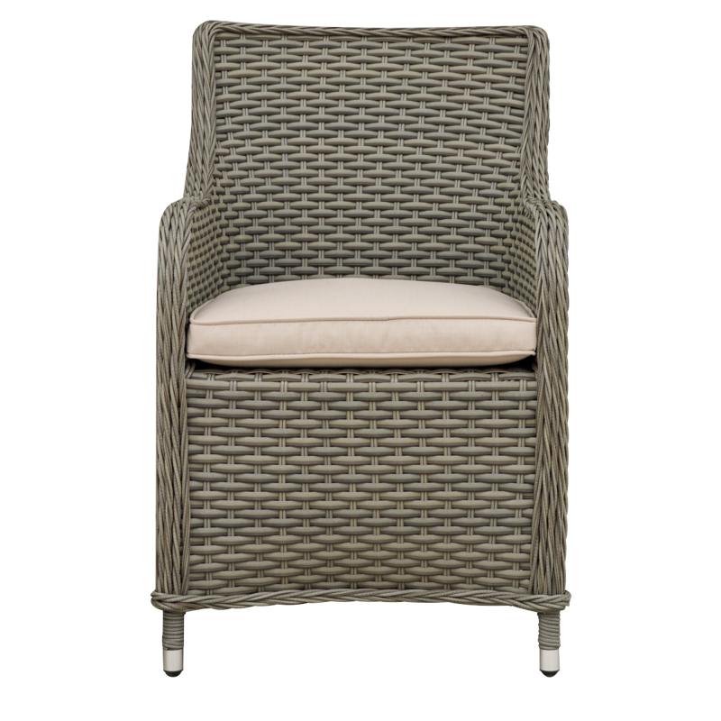 Sealey DG64 Dellonda Chester Rattan Wicker Garden Dining Chairs with Cushion, Brown