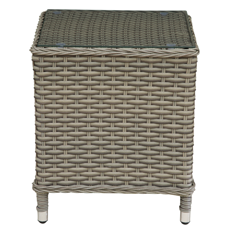 Sealey DG68 Dellonda Chester Rattan Wicker Outdoor Recliner Seat  Coffee Table Set, Brown