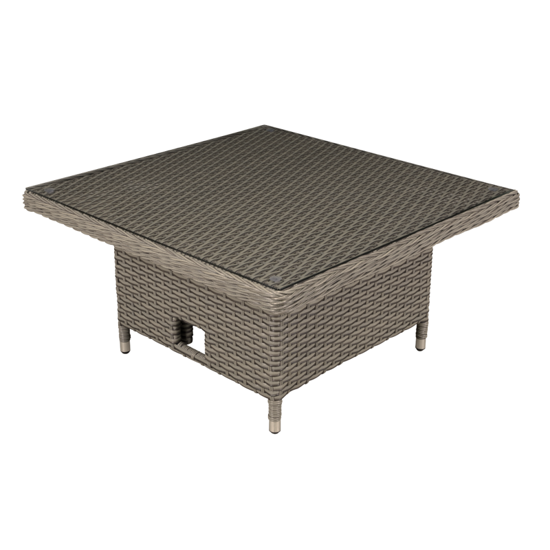 Sealey DG73 Dellonda Chester Rattan Wicker Adjustable Outdoor Dining Table, Brown